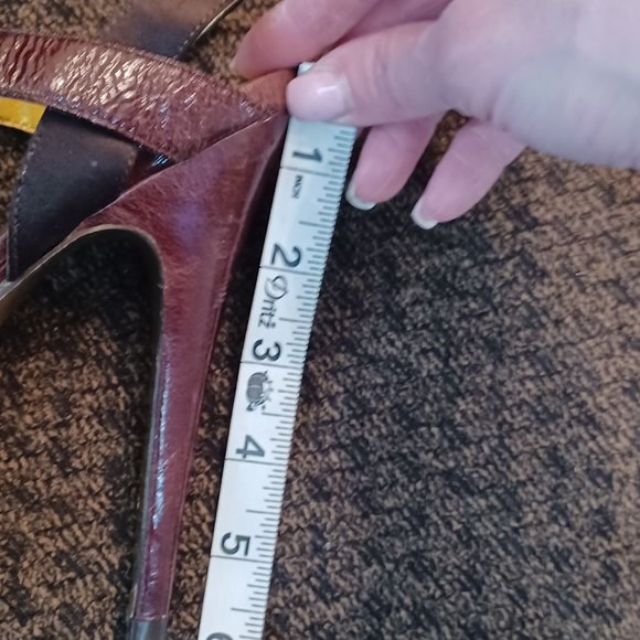 Bebe Peep toe, platfor heel, brown size 8 - Picture 10 of 11